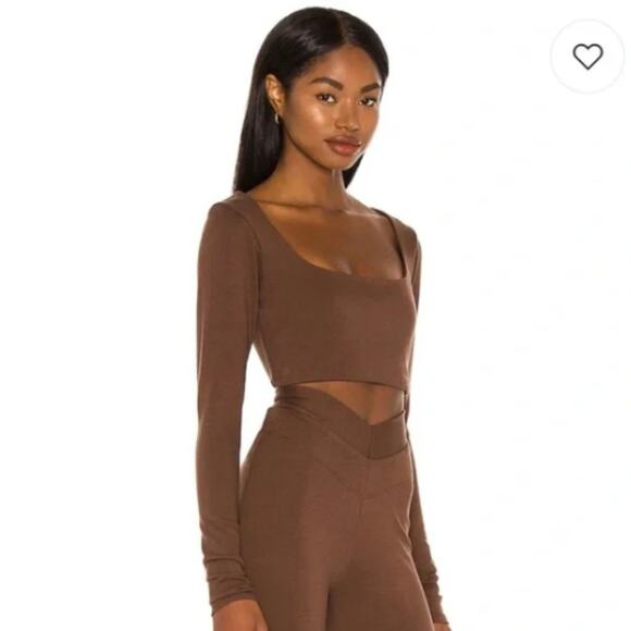 LPA - Nora Top in Chocolate Brown NWT Size XS - Picture 2 of 3